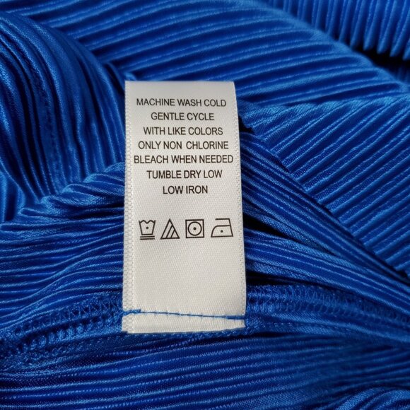 Women's 2 Piece Plisse Pleat Pants Set by Nine.Eight Size XXL Blue Casual Comfor - Picture 9 of 10